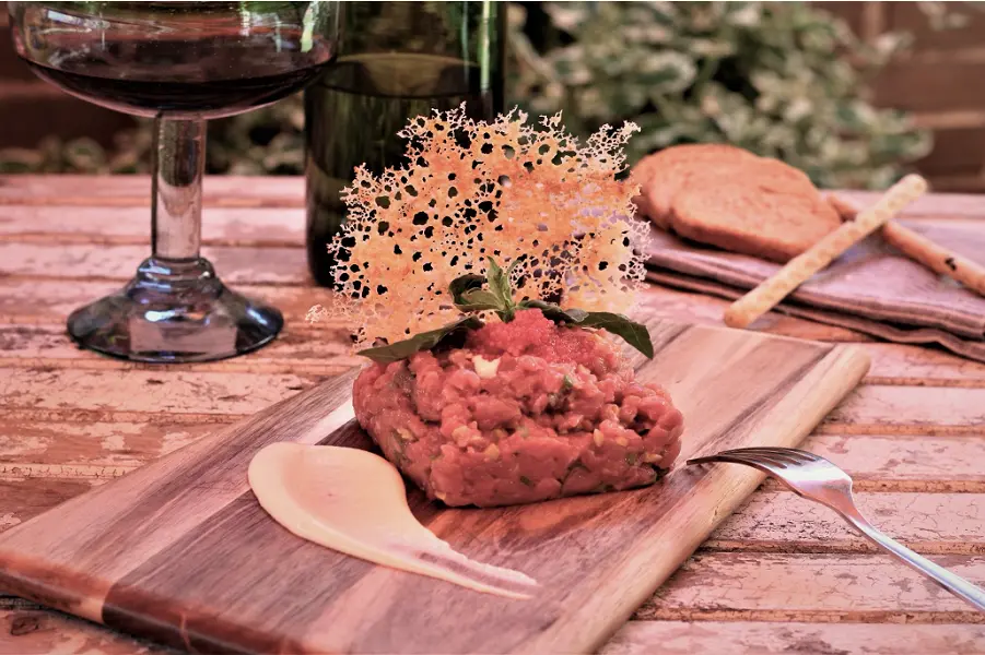 receta_Tartar de ternera y Salmorejo
