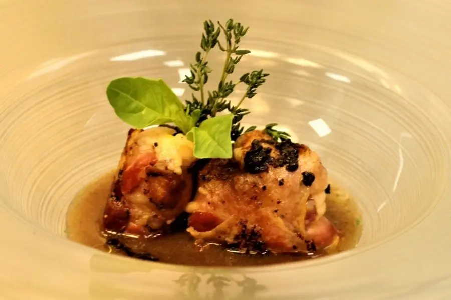 Ravioli de Guanccialle y Gambones