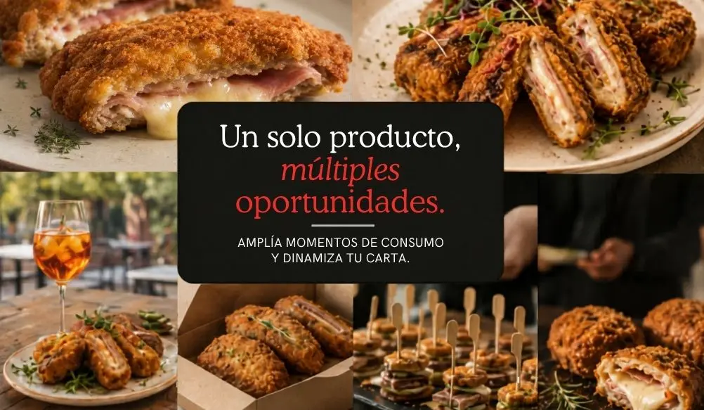 Mini cachopo, un producto, múltiples posibilidades