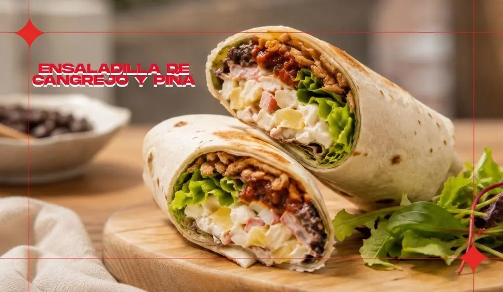 Ensaladilla rusa de cangrejo y piña