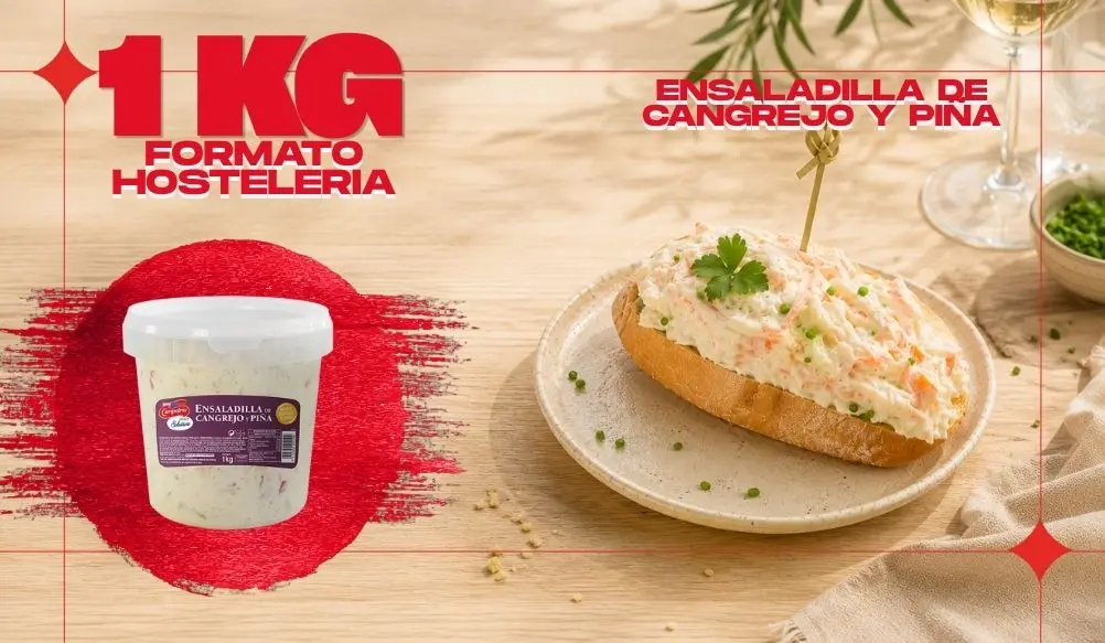 Ensaladilla rusa de cangrejo y piña 1 kg